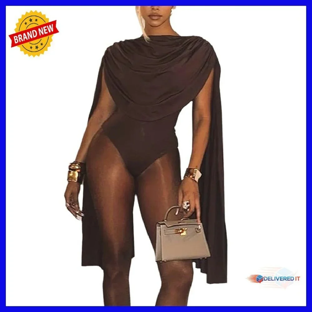 Long Sleeve Bodysuit Women's Soft Polyester Spandex Thong Layering Top
